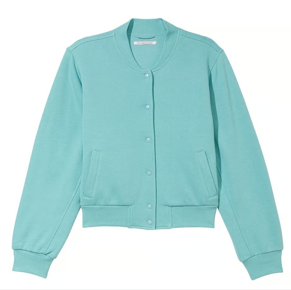 Victoria's Secret Cotton Fleece Bomber Jacket. - Picture 3 of 14